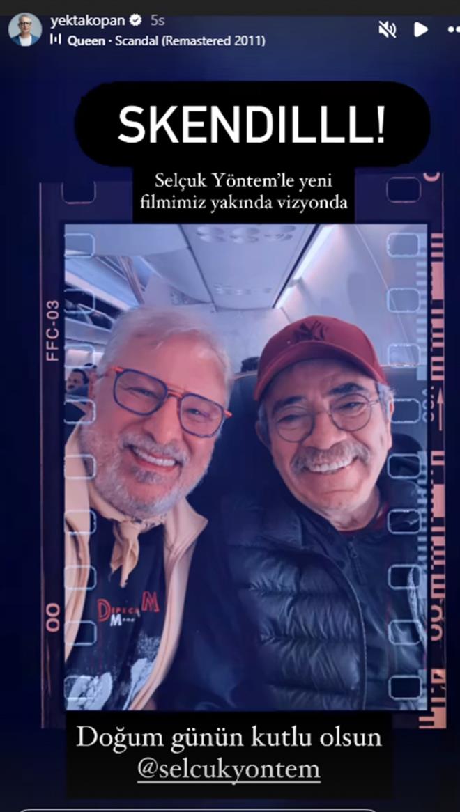 nl yazar ve seslendirme sanats Yekta Kopan "Seluk Yntem'le yeni filmimiz yaknda vizyonda. Doum gnn kutlu olsun." mesajyla paylam yapt.