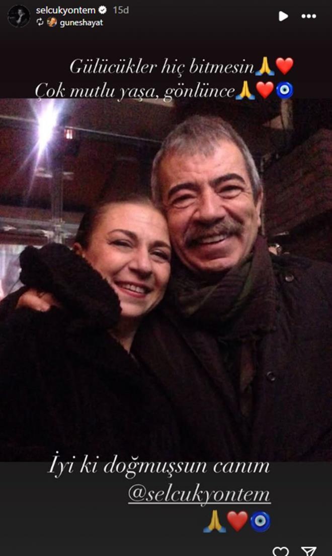 Oyuncu Gne Hayat ise "Glcklerin hi bitmesin. ok mutlu yaa, gnlnce. yi ki domusun canm." notunu derek Yntem'in doum gnn kutlad.