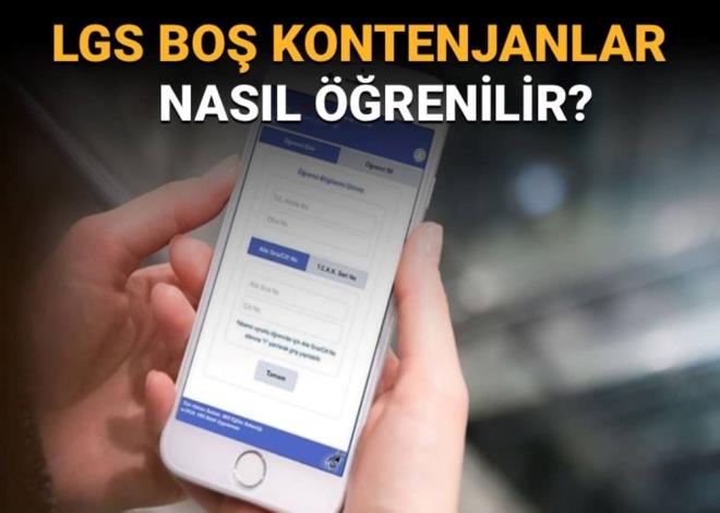 LGS yerletirme sonularnn aklanmasnn ardndan istedikleri okula yerleemeyen ya da nakil dneminde tercihlerini gncellemek isteyen renciler iin bo kontenjan bilgileri eriime ald. Bo kalan kontenjanlar ve yeni taban puanlar, Milli Eitim Bakanl'nn e-Okul sistemi zerinden yaymlanyor.    Liselerin yerletirme sonularna gre oluan taban puanlar ile bo kontenjanlarna "e-okul.meb.gov.tr" internet adresinden ulalabiliyor.    DOLULUK ORANI YZDE 95,57    Snavla renci alan okullar iin alan 200 bin 25 kontenjann 191 bin 159'u rencilerce tercih edildi ve yerletirme oran yzde 95,57 olarak gerekleti.