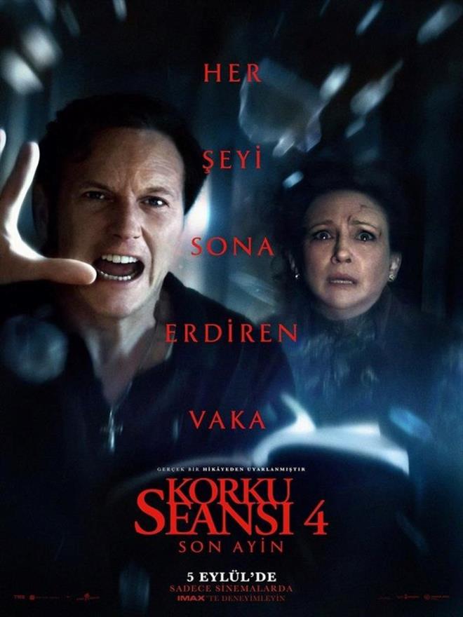 KORKU SEANSI 4: SON AYN    Vera Farmiga, Patrick Wilson ve Taissa Farmiga'nn oynad ABD yapm devam filmi "Korku Seans 4: Son Ayin" Michael Chaves'in ynetmenliinde izleyiciyle buluacak.    Gerek olaylara dayanan The Conjuring evreninin Korku Seans'nn son blm, nl paranormal aratrmaclar Ed ve Lorraine Warren'n son ve gl bir vakayla yzlemelerini konu alyor.
