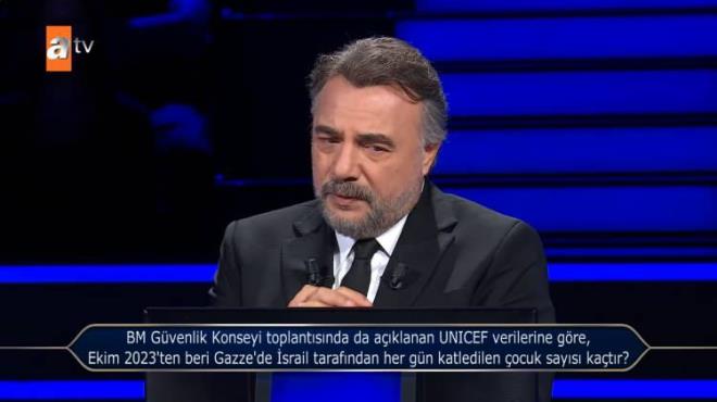 GAZZE SORUSU GELD    Yarmacnn karsna "BM Gvenlik konseyi toplantsnda da klanan UNICEF Verilerine gre, Ekim 2023'ten beri Gazze'de srail tarafndan her gn katledilen ocuk says katr?" sorusu kt.