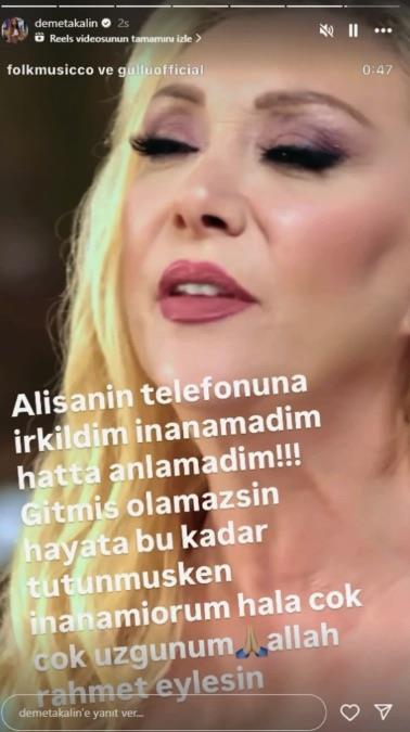 "ALAN'IN TELEFONUNA RKLDM"<p>    Ayrca, Gll'nn fotorafnn olduu bir paylamyla hisleri dile getiren Akaln, u ifadeleri kulland: "Alian'n telefonuna irkildim, inanamadm hatta anlamadm! Gitmi olamazsn hayata bu kadar tutunmuken, inanamyorum hala ok ok zgnm. Allah rahmet eylesin."
