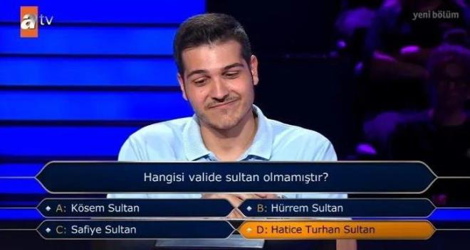 200 bin TL ile yarmaya veda eden Deimi, yant verseydi "D" kk "Hatice Turhan Sultan" seeneinde karar klacan belirtti.