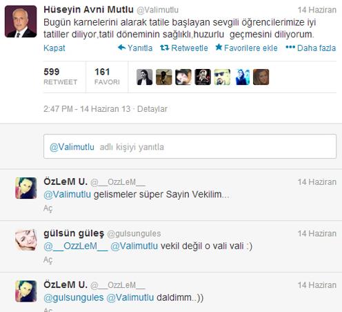 ��te �stanbul Valisi H�seyin Avni Mutlu'ya Twitter'da at�lan en ilgin� tweet'ler