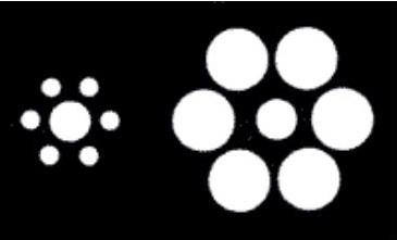 Ortadaki yuvarlaklardan hangisi daha byk? Cevap: kisi de ayn...