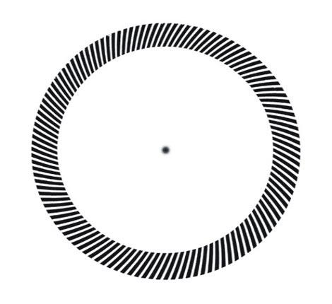 Ortadaki siyah noktaya odaklann ve banz ne arkaya harekat ettirin...