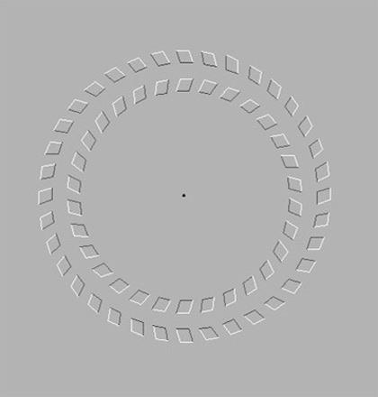 Ortadaki siyah noktaya odaklann, sonra da kafanz ileri geri hareket ettirin... Ne oluyor farkettiniz mi?