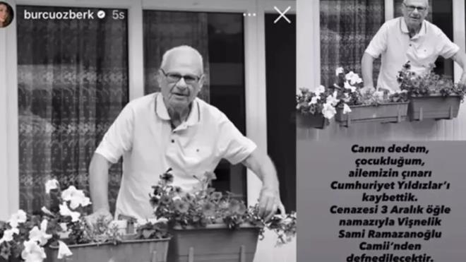 <em>"Canm dedem, ocukluum, ailemizin nar Cumhuriyet Yldzlar' kaybettik. Cenazesi 3 Aralk le namazyla Vinelik Sami Ramazanolu Camii'nden defnedilecektir."</em>