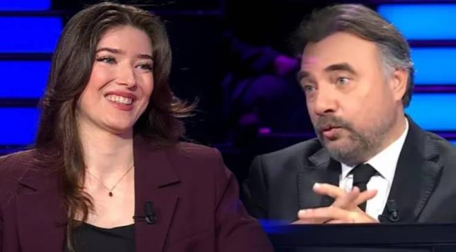 �nl� oyuncu Oktay Kaynarca'n�n sunuculu�unu �stlendi�i reyting rekortmeni yar��ma program� 'Kim Milyoner Olmak �ster', son b�l�m�yle ilgi oda�� haline geldi. 24 ya��ndaki gen� bir yar��mac�, heyecan�na yenik d��erek ilk soruda verdi�i yan�tla izleyenleri �a�k�na �evirdi.