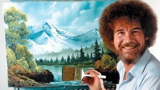 Efsane televizyon ressam� 'Bob Ross'un 1980 ve 90'l� y�llar aras�nda yay�nlanan 'The Joy of Painting' program�nda canl� yay�nda yapt��� eserleri, ABD'de g�r�c�ye ��kt�.