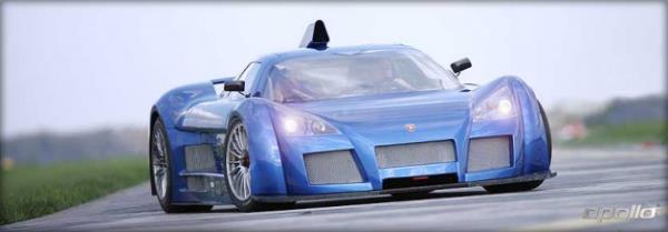 <p><b>Gumpert Apollo</b></p>  Maksimum hz saate 362 km/saat