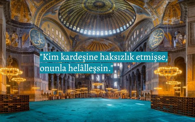 Eb� H�reyre'den (RA) nakledildi�ine g�re, Resulullah (SAV) ��yle buyurmu�tur: