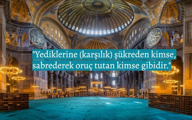 Eb� H�reyre'nin (RA) nakletti�ine g�re, Hz. Peygamber (SAV) ��yle buyurmu�tur: