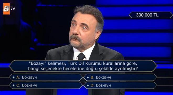 <strong>�nceki sorularda joker haklar�n� bitiren yar��mac�, ��klar aras�nda karars�z kal�nca riske girmemek ad�na yar��madan �ekilme karar� ald�.</strong>