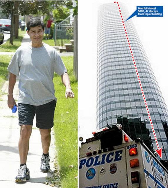 <b>Gkten den adam:</b> 2007 ylnn Aralk aynda Alcides Moreno ve kardei Edgar New York'taki bir gkdelenin 47. katndan aaya dt.