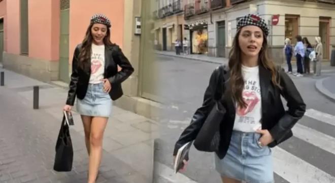 Ata Ayy�ld�z'dan ald��� evlilik teklifinin simgesi olan y�z�k, �spanya g�ne�i alt�nda dikkatleri �zerine �ekti.