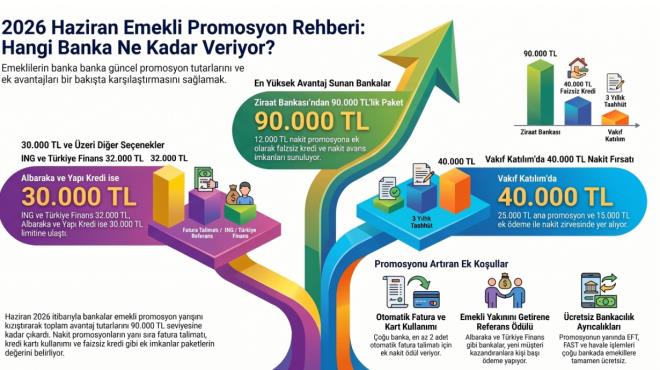 <p>Bir�ok banka sadece promosyon �demesi yapmakla kalm�yor. Otomatik fatura talimat� verilmesi, kredi kart� kullan�lmas�, yak�n �evreden yeni emekli m��terilerin bankaya kazand�r�lmas� ve �e�itli bankac�l�k �r�nlerinin kullan�lmas� halinde ek �d�ller de sunuluyor.</p> <p>��te banka banka g�ncel emekli promosyonlar� ve kampanya detaylar�.</p>