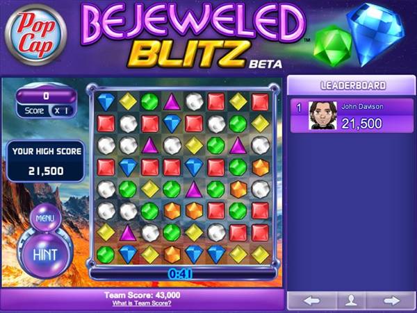 <p><b>19. Bejeweled Blitz</b></p>  <b>Gelitirici:</b> EA PopCap  <p><b>Aylk kullanc says:</b> 10.175.106</p>