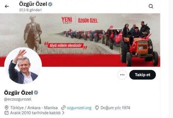 <p><strong>�ZG�R �ZEL KAPAK RESM�N� DE���T�RM��T�...</strong></p>  <p>&nbsp;</p>  <p>�zg�r �zel'in CHP'den ayr�larak kurdu�u "Yeni Parti" i�in sosyal medya hesaplar�nda yapt��� de�i�iklik siyaset g�ndeminde geni� yank� uyand�rd�.</p>  <p>&nbsp;</p>  <p>�zel'in profil foto�raf�n� yenilemesi ve kapak g�rseline&nbsp;"YEN� PART�"&nbsp;ibaresini eklemesi, yeni siyasi hareketin g�rsel kimli�ini de �ne ��kard�.</p>