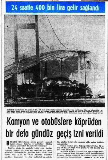 1973 : Kprnn almasyla kamyon ve otobs kuyruklar tarih oldu...
