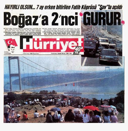 <p> <b>3 TEMMUZ 1988</b> </p>  FSM Kprs de Boazii Kprs gibi  ylda tamamland.   Al treninde Babakan Turgut zal kurdeleyi sol eliyle kesemeyince yaral elini kullanmak zorunda kald. zal, Haziran aynda suikaste uram ve sa elinden vurulmutu...