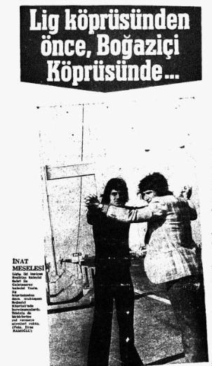 1973 : "Beikta kalecisi Sabri Dino ve Galatasaray kalecisi Yasin kprde karlat. kisinin de birbirine yol vermeye niyeti yoktu"