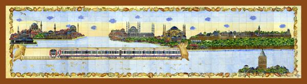 "Asrn Projesi" olarak nitelendirilen Marmaray'n skdar ve Sirkeci istasyonlarnn duvarlar, znik ilesinde klasik Osmanl ini motiflerinden esinlenilerek retilen devasa panolarla sslendi.