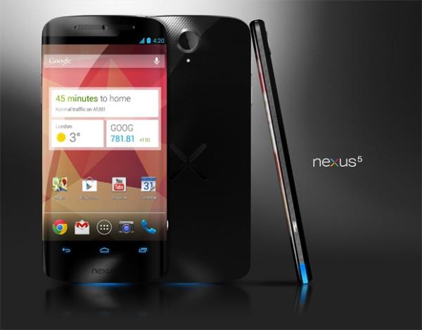 Arka panelinde 8; n panelinde 1.3 MP kameas bulunan Nexus 5, 2.300 mAh bataryaya sahip. Adreno 330, 450 MHz grafik ilemci birimi olan cihaz, kablosuz arj zelliine de sahip.