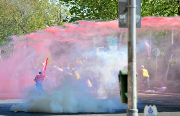 Polisin mdahalesinden grntler...