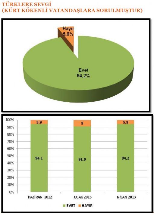 K�rt k�kenli vatanda�lara sorulan T�rklere sevgi oran�