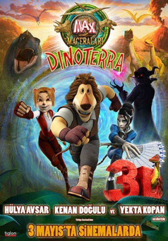 Max Maceralar�:3 Dinoterra    �ocuklar�n merakla bekledi�i Max Maceralar� serisinin ���nc� filmi "Dinoterra"ya �nl� isimler sesleriyle hayat verdi.    Karakterleri Yekta Kopan, H�lya Av�ar ve Kenan Do�ulu'nun seslendirdi�i animasyon filmin konusu ��yle:    "G�lgelerin Efendisi, Aslan Max'�n kristalleri ele ge�irmesini bir kez daha ba�ar�yla engelledikten sonra, bu kez �ok daha g��l� olan Dinozor Kristalleri'nin varl���n� ��renerek geri d�ner. G�lgelerin Efendisi bu kristalleri k�t� niyetleri i�i