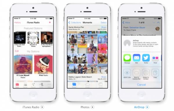 iOS 7 tan�t�ld�.. �lk g�r�nt�ler