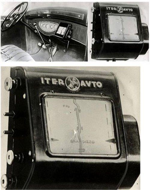 �lk GPS (1932)     Haritay� otomatik �evirerek �al���yor. Araban�n h�z�na ba�l� olarak haritan�n d�nme h�z� da de�i�iyor.