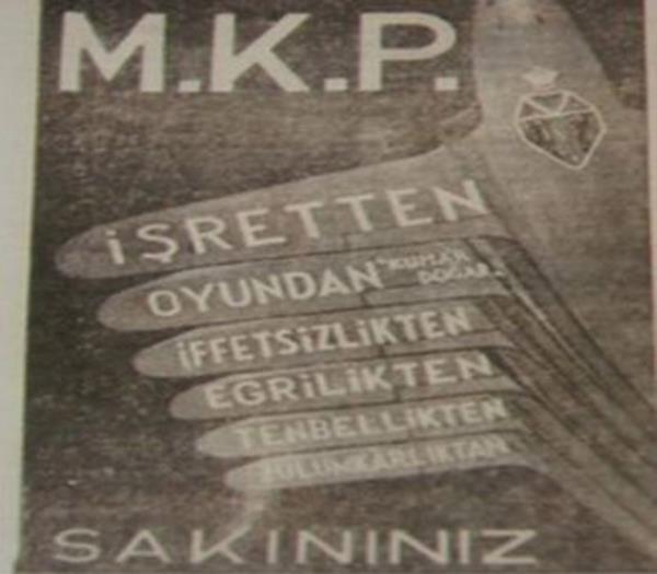 MİLLİ KALKINMA PARTİSİ (MKP) - 1945, İstanbul - Genel Başkan Nuri Demirdağ