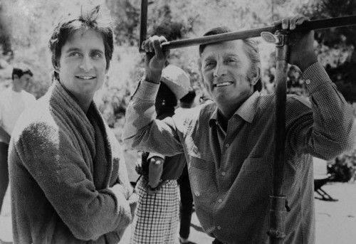 Kirk and Michael Douglas
