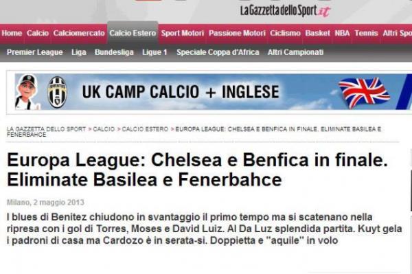 Chelsea ve Benfica finalde, Fenerbah�e ve Basel elendi