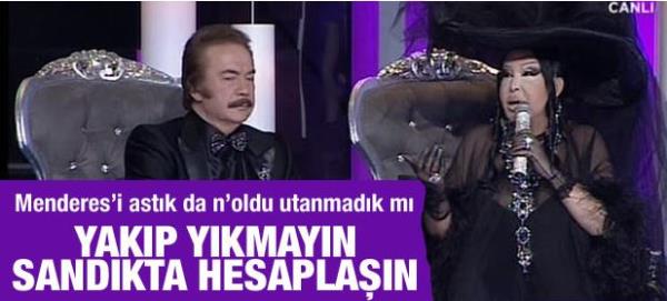 B�LENT ERSOY:Diva'n�n a��klamalar�n�n en dikkat �ekici k�sm�, "Menderes'i ast�lar. Ne oldu? Utanmad�k m�? Yak�p y�kmay�n, sand�kta hesapla��n." s�zleri oldu.