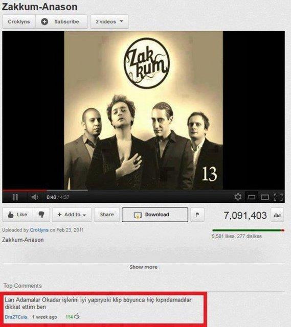 Youtube videolarnn altna yaplan yorumlar videolardan daha fazla dikkat ekmeye balad