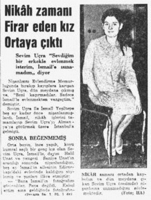 1964 nce evleneceim deyip daha sonra "beenmedim" diye kaan firari gelin Sevim...