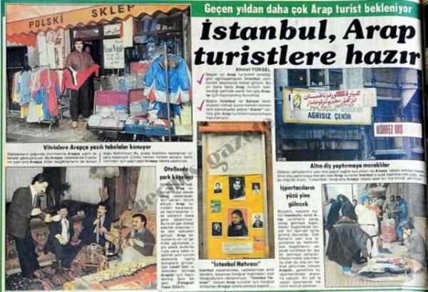 (1985) Geen yl Arap turistleri istedii gibi arlayamayan stanbul, yeni turizm sezonuna iddial giriyor. Bu yl daha fazla Arap turistin beklendii ehirde sanki her ey Araplar iin hazrlanm durumda.