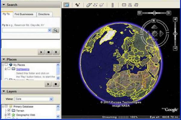 Google Earth'de kendi evini bulmaya almaktr.