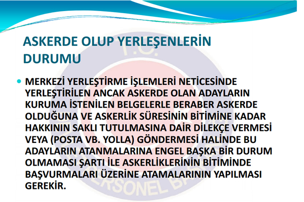 Devlet Personel Bakanl, kurumlarn KPSS ile yerleen adaylarn atamalarn yaparken dikkat edecei hususlar ieren bir rehber yaymlad.