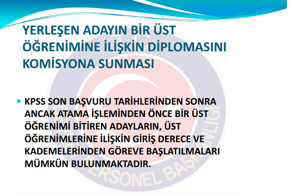 Devlet Personel Bakanl, kurumlarn KPSS ile yerleen adaylarn atamalarn yaparken dikkat edecei hususlar ieren bir rehber yaymlad.