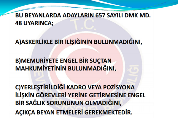 Devlet Personel Bakanl, kurumlarn KPSS ile yerleen adaylarn atamalarn yaparken dikkat edecei hususlar ieren bir rehber yaymlad.
