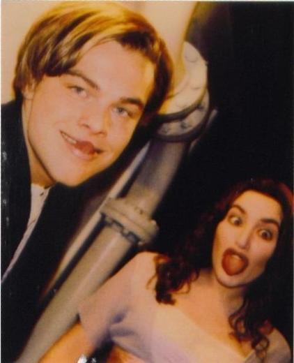 Leonardo Dicaprio ve Kate Winslet Titanic filminin setinde