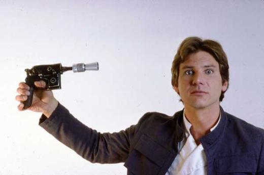 Harrison Ford 'Empire Strikes Back' filminin setinde..