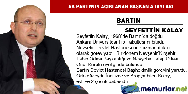 <b>te daha nce kesinleen adaylar</b>
