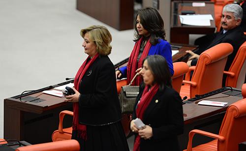 Her birimiz, gerek bireysel olarak gerek partilerimizin ilkeleri dorultusunda iddeti ve zellikle kadna ynelik iddeti knadmz ou kez eitli yntemlerle dile getirdik. Bu kez TBMM iinde ve Genel Kurulda siyaset adna yaplan nezaket d her hakareti, her kfr reddediyoruz.