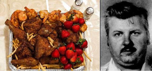 Tm bu yemei isteyen Gacy, cinayet ve tecavz sularndan dolay zehirli rngayla idam edilmeden nce  ayr KFC restorann ynetti.