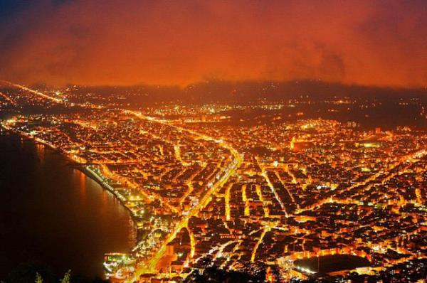 Ordu: Boztepe'den gece Ordu grn. Fotoraf, Kerim Glta